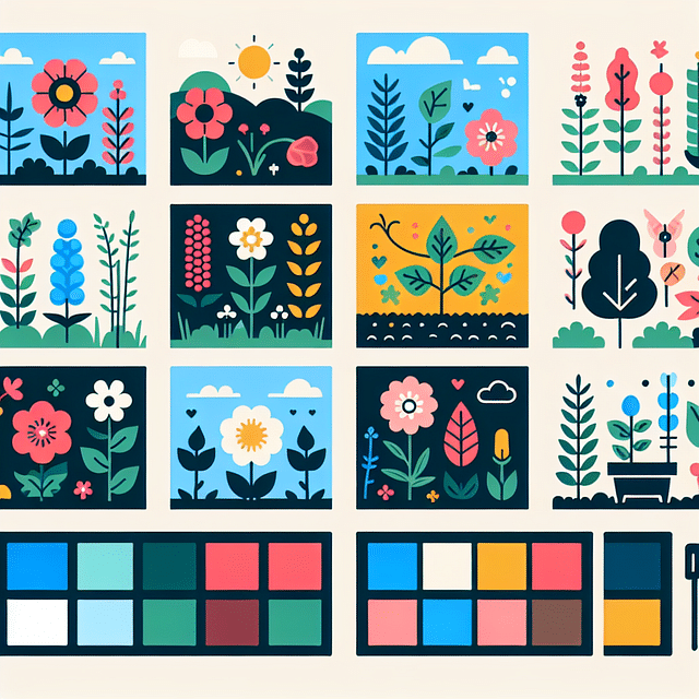 color swatches with garden themes