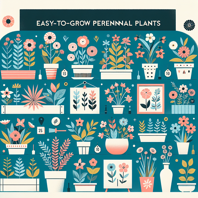 assortment of easy-to-grow perennials