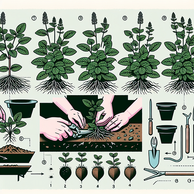 dividing perennial ground cover plants for propagation
