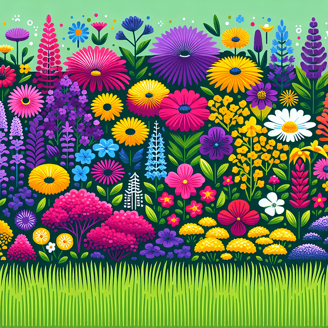 colorful perennial garden color palette