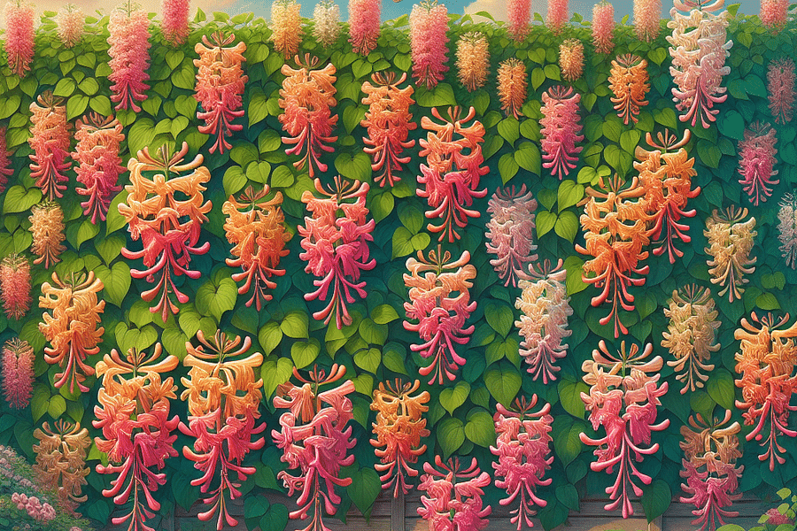 Honeysuckle vine flowers