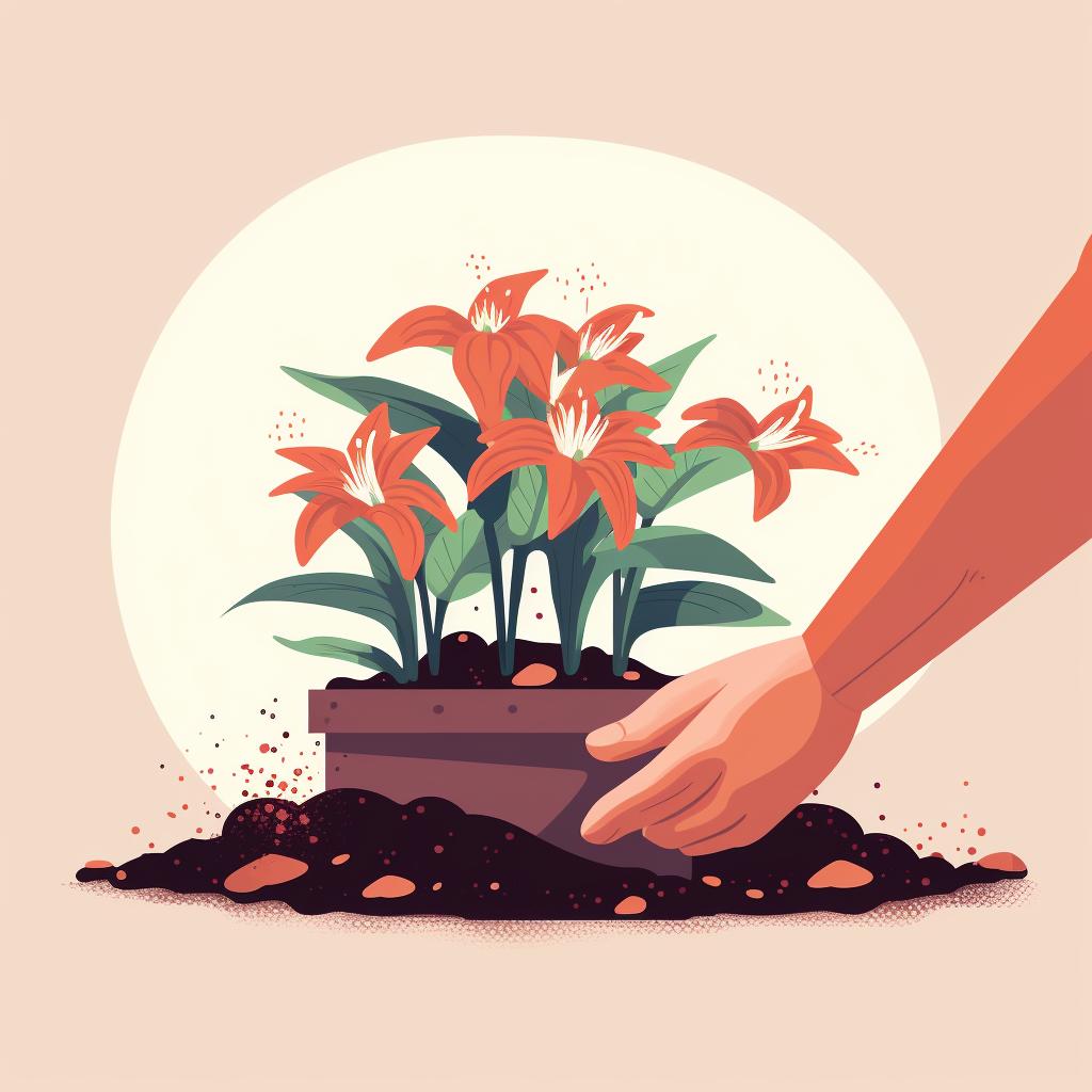 Planting a perennial in a pot