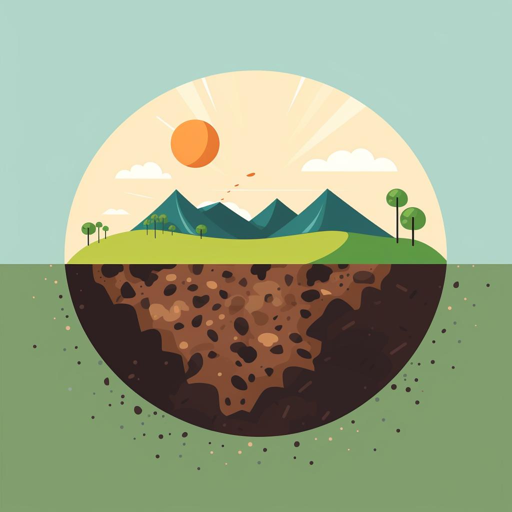 A hole in the ground with compost mixed into the soil