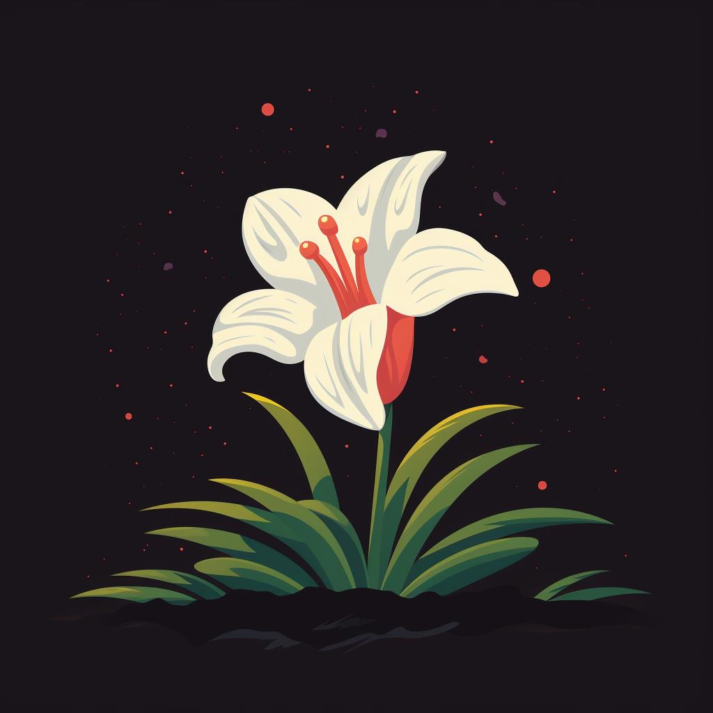 Easter Lily in a cool, dark place